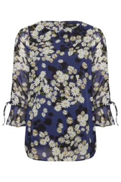 YOURS Curve Blue Floral Bell Sleeve Blouse -Outlet Stylo Wise Store 1fb7c01b 0fb5 4e 174194 X scaled