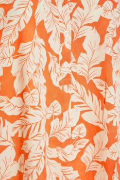 YOURS Curve Orange Leaf Print Grown On Sleeve Shirt -Outlet Stylo Wise Store 1fd2ac87 cf24 4a 173896 Z scaled