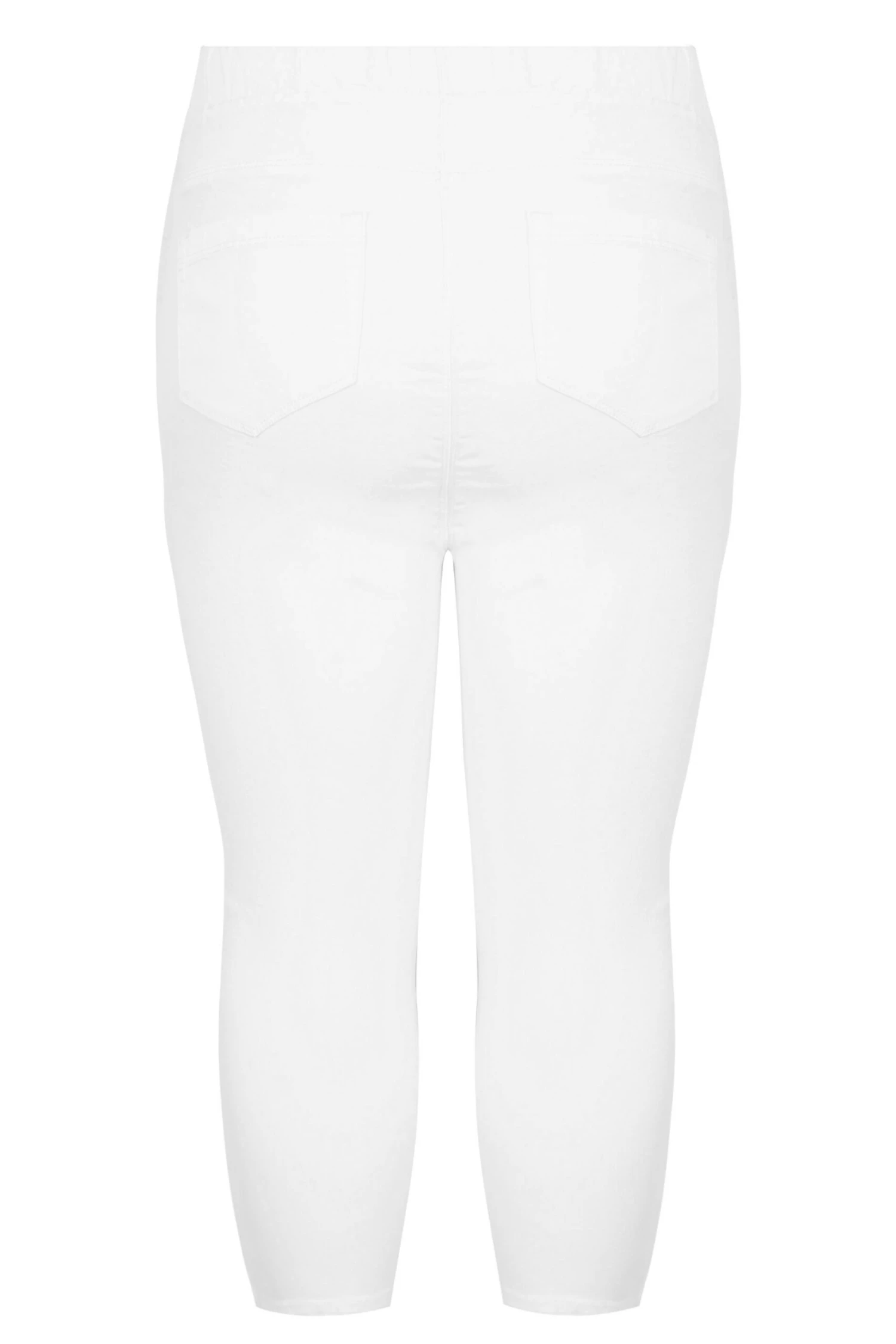 YOURS Curve White Cropped Stretch JENNY Jeggings 4 YOURS Curve White Cropped Stretch JENNY Jeggings - Image 4