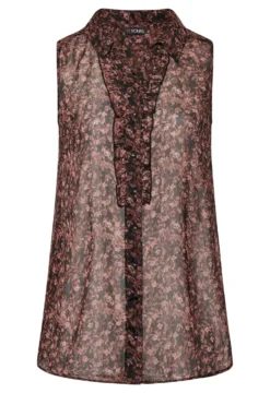 YOURS Curve Black & Red Floral Print Sleeveless Frill Swing Blouse -Outlet Stylo Wise Store 1fe9d1a2 1808 46 173887 X scaled