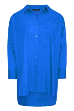 LIMITED COLLECTION Curve Cobalt Blue Oversized Boyfriend Shirt -Outlet Stylo Wise Store 20110a30 4869 4c 214455 F scaled