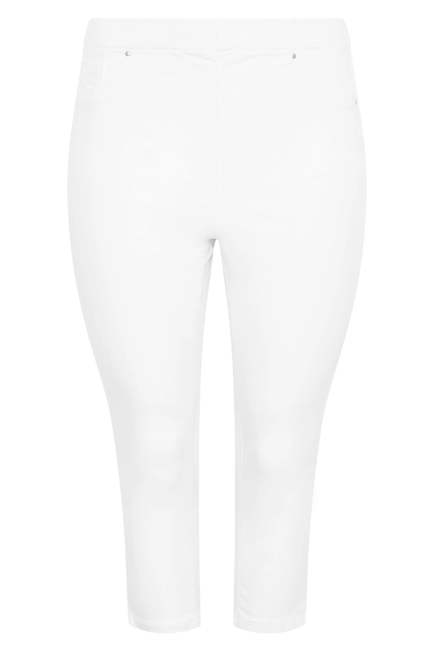 YOURS Curve White Pull On Stretch JENNY Jeggings 2 YOURS Curve White Pull On Stretch JENNY Jeggings - Image 2