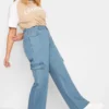 YOURS Curve Blue Cargo Jeans