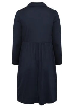 YOURS Curve Navy Blue Aztec Print Midi Shirt Dress -Outlet Stylo Wise Store 22a4d516 ea6b 47 301161 Y scaled