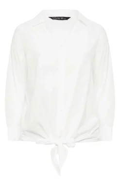 LIMITED COLLECTION Curve White Tie Hem Shirt 10 LIMITED COLLECTION Curve White Tie Hem Shirt -Outlet Stylo Wise Store 22cc93cd 06da 4c 215570 X scaled