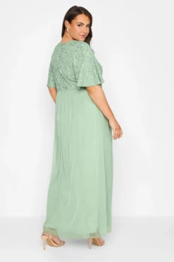 LUXE Curve Sage Green Sequin Hand Embellished Maxi Dress 8 LUXE Curve Sage Green Sequin Hand Embellished Maxi Dress -Outlet Stylo Wise Store 22e9d982 52c2 4d 161155 D scaled