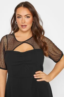 YOURS LONDON Curve Black Spot Mesh Skater Dress 8 YOURS LONDON Curve Black Spot Mesh Skater Dress -Outlet Stylo Wise Store 237589aa 5be0 4c 161378 D scaled