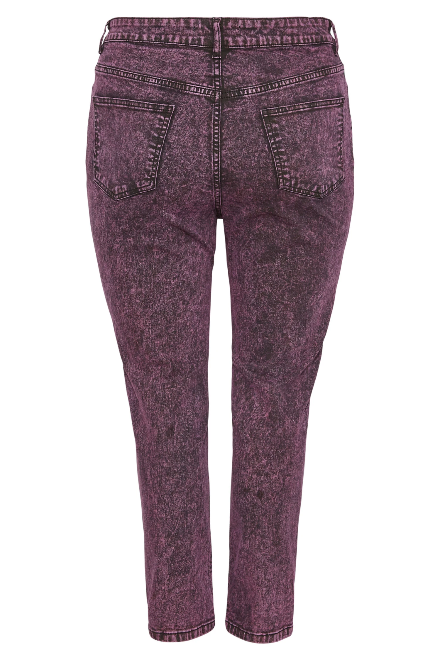 YOURS Curve Pink Acid Wash Stretch MOM Jeans 4 YOURS Curve Pink Acid Wash Stretch MOM Jeans - Image 4