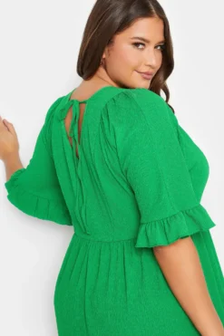 YOURS Curve Green Textured Smock Midi Dress 8 YOURS Curve Green Textured Smock Midi Dress -Outlet Stylo Wise Store 2574fe0e 44d4 4e 137507 D scaled