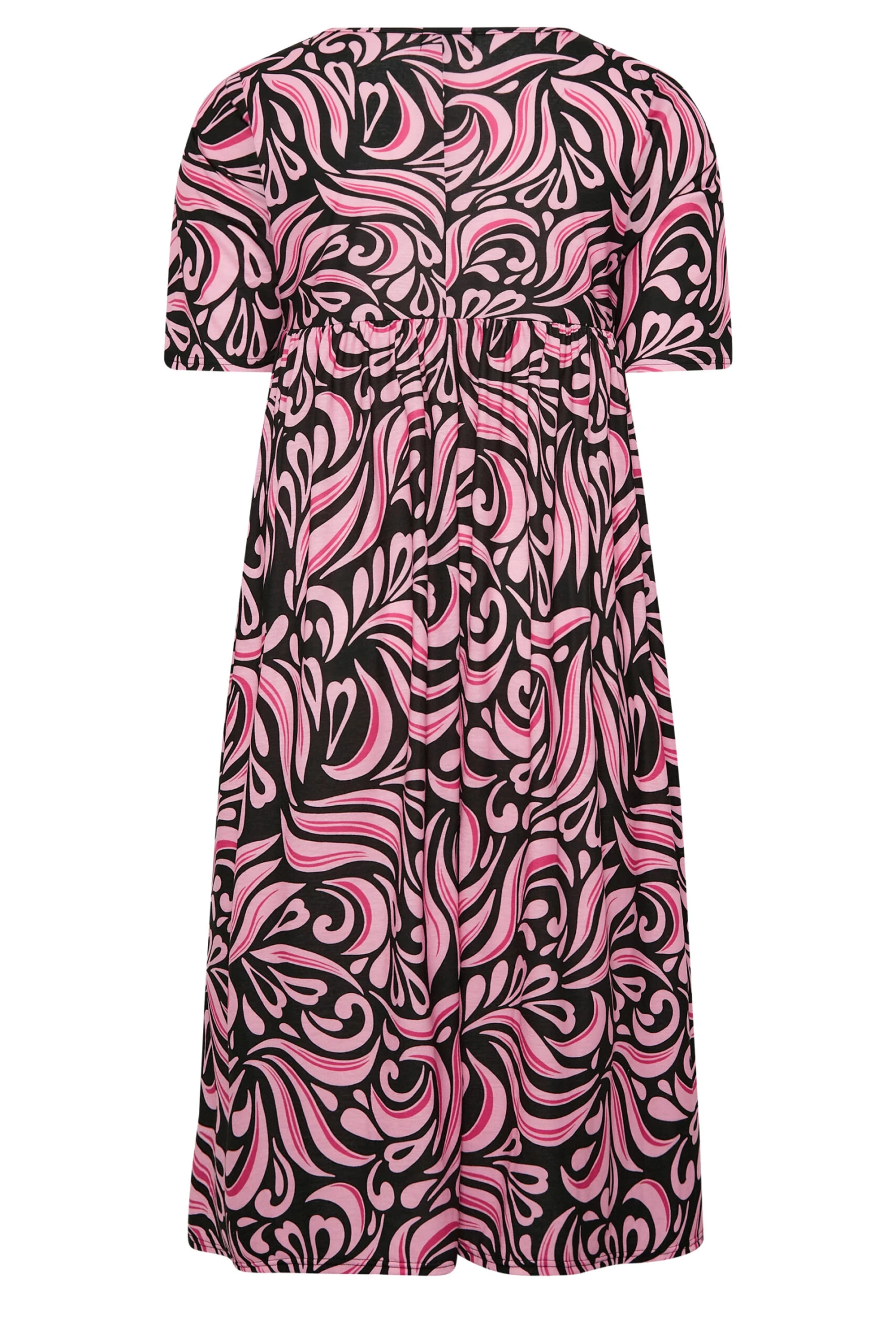 LIMITED COLLECTION Curve Pink Swirl Print Midaxi Smock Dress 6 LIMITED COLLECTION Curve Pink Swirl Print Midaxi Smock Dress - Image 6