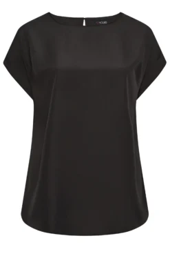 YOURS Curve Black Tab Sleeve Blouse -Outlet Stylo Wise Store 26423e92 8349 4e 174318 X scaled