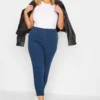 YOURS Curve Blue Stretch Cropped JENNY Jeggings