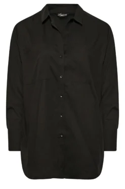 LIMITED COLLECTION Curve Black Oversized Boyfriend Shirt 10 LIMITED COLLECTION Curve Black Oversized Boyfriend Shirt -Outlet Stylo Wise Store 27991b93 94b7 4d 215381 X scaled
