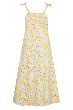 LIMITED COLLECTION Curve Yellow Retro Floral Tiered Strappy Sundress -Outlet Stylo Wise Store 27b0899b e490 4c 214490 Y scaled