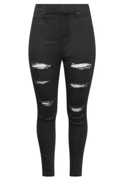 YOURS Curve Black Ripped Stretch GRACE Jeggings 9 YOURS Curve Black Ripped Stretch GRACE Jeggings -Outlet Stylo Wise Store 283363ff eabc 42 143078 XR scaled