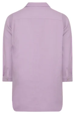 YOURS Curve Lilac Purple Distressed Denim Shirt 11 YOURS Curve Lilac Purple Distressed Denim Shirt -Outlet Stylo Wise Store 28a84c18 36e9 48 131432 BK scaled