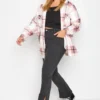 YOURS Curve Black Side Split Stretch Straight Leg Jeans