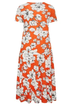 YOURS Curve Orange Floral V-Neck Tiered Wrap Dress 11 YOURS Curve Orange Floral V-Neck Tiered Wrap Dress -Outlet Stylo Wise Store 2a9b93d4 fe08 4c 301895 Y scaled