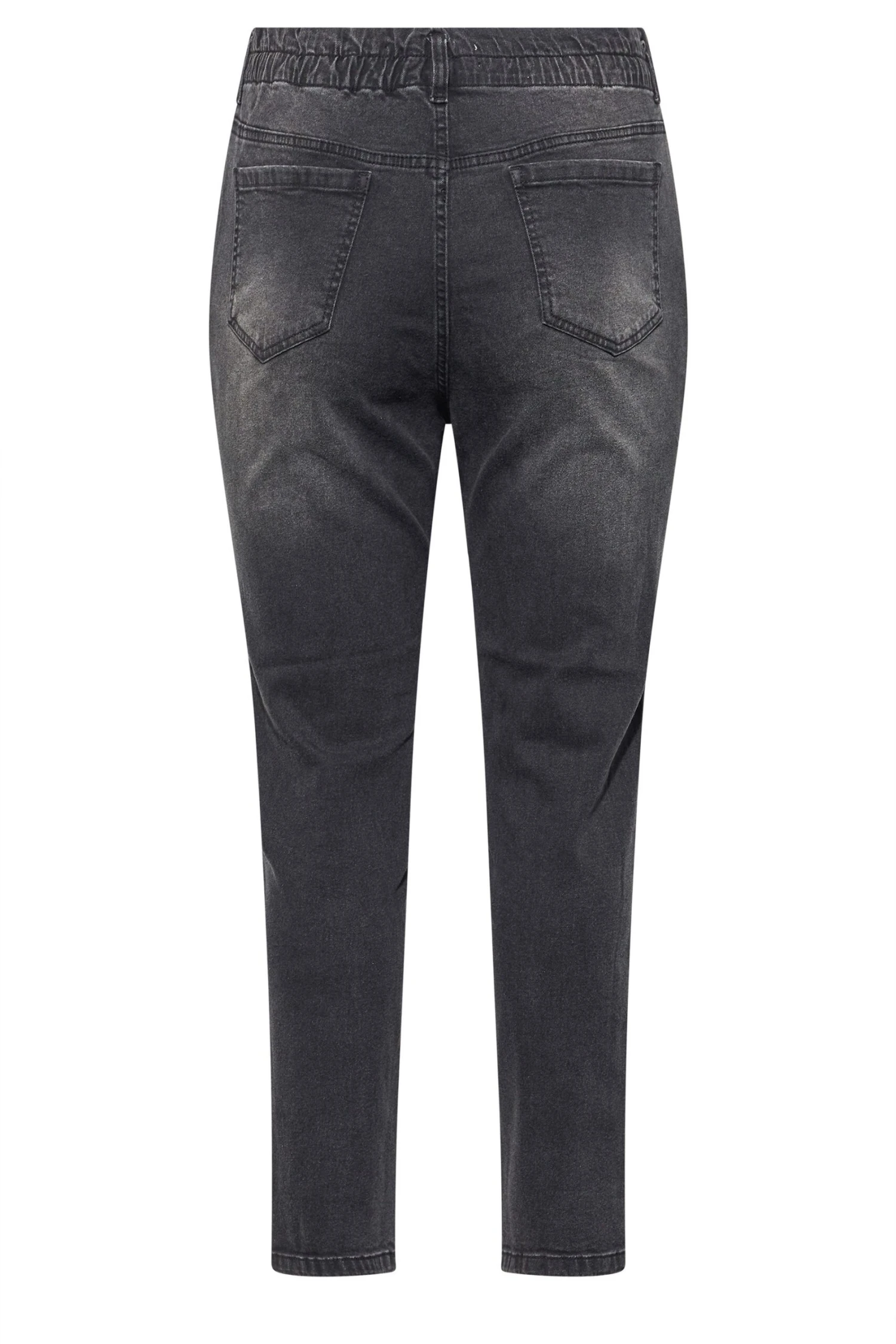 YOURS Curve Black Ripped Elasticated Stretch MOM Jeans 6 YOURS Curve Black Ripped Elasticated Stretch MOM Jeans - Image 6