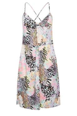 LIMITED COLLECTION Curve Pink Mixed Print Ring Front Midi Dress -Outlet Stylo Wise Store 2ae85378 e8cf 44 215708 X scaled