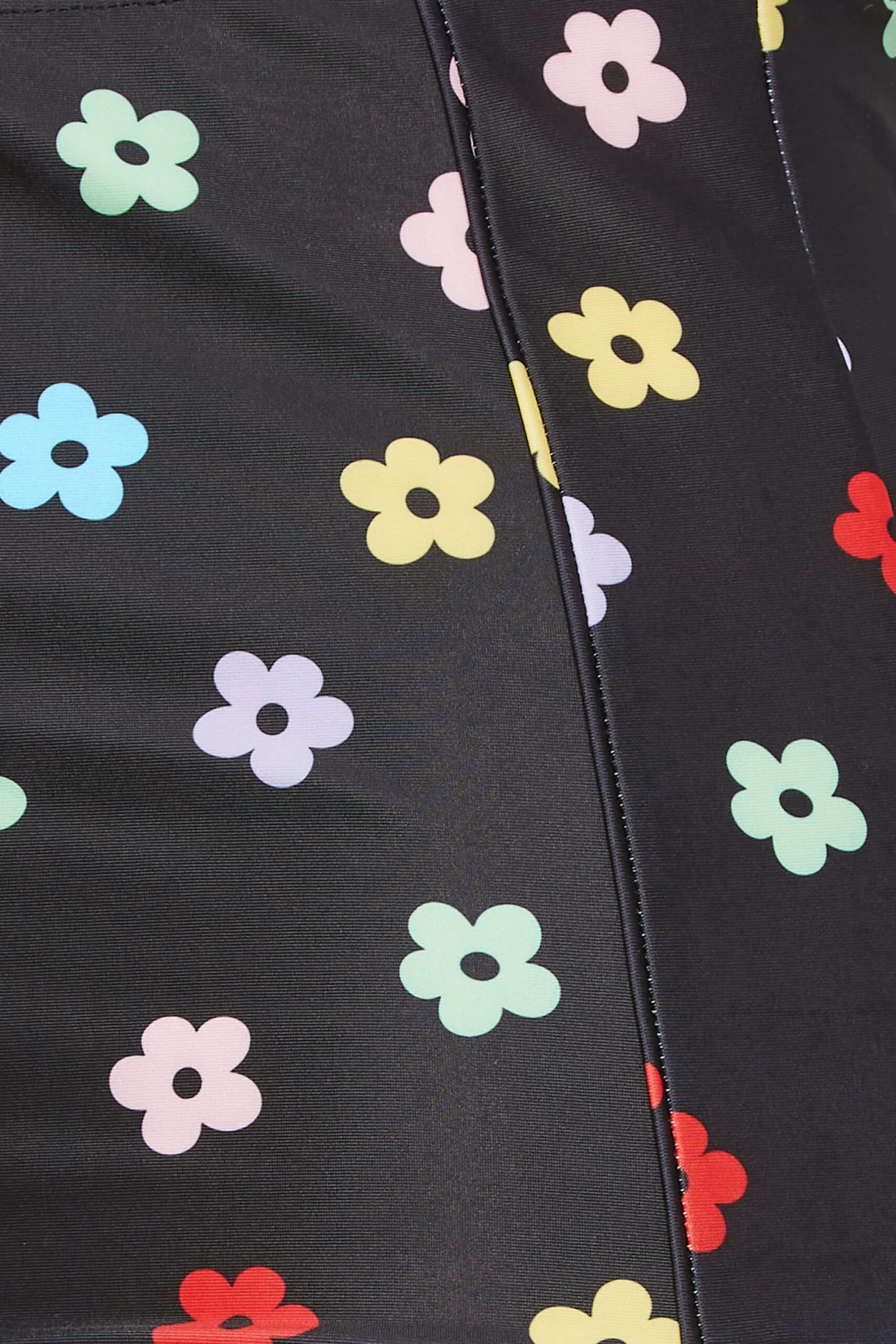 YOURS Curve Black Daisy Print High Waisted Tummy Control Bikini Brief 3 YOURS Curve Black Daisy Print High Waisted Tummy Control Bikini Brief - Image 3