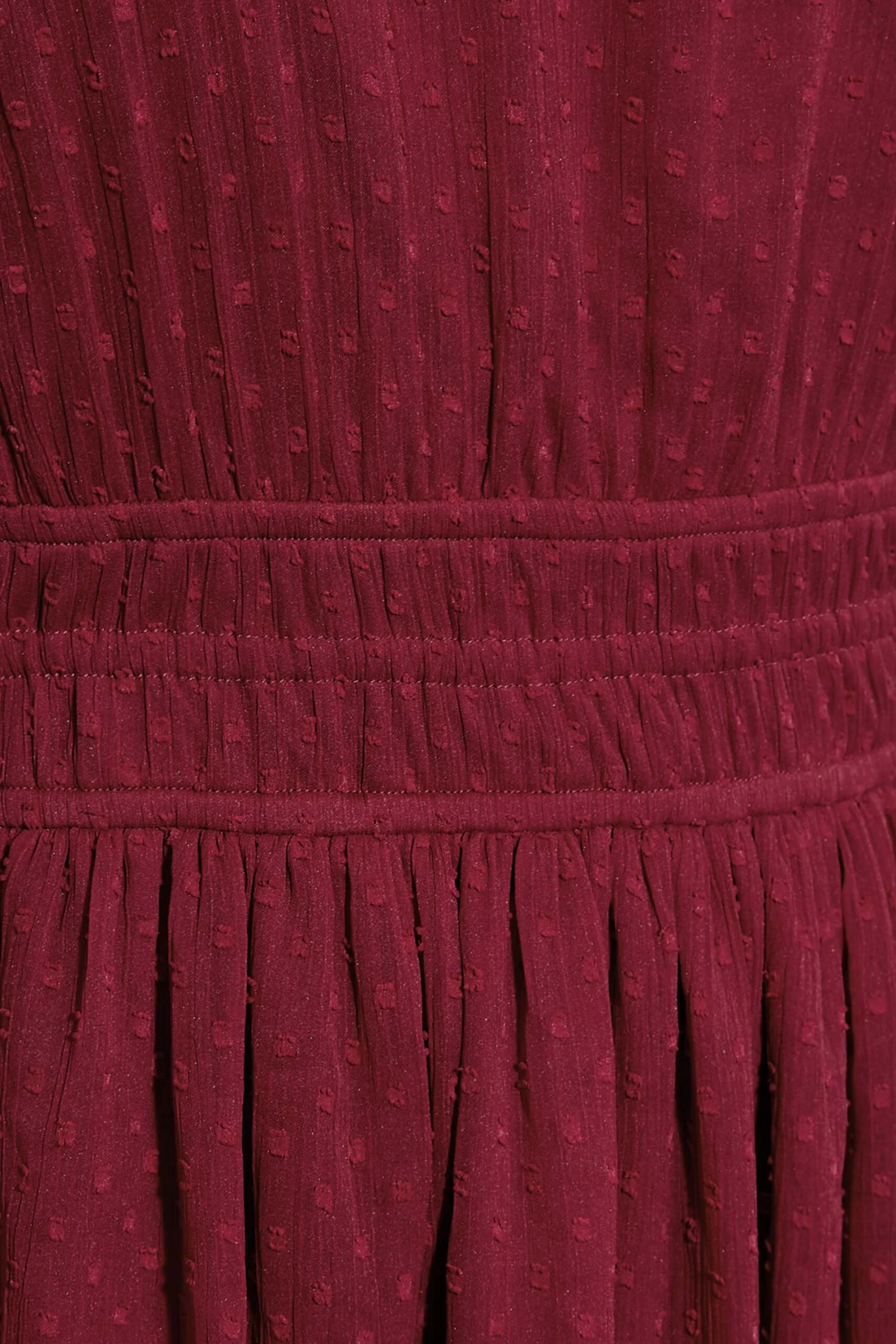 YOURS LONDON Curve Red Dobby Ruffle Shoulder Dress 4 YOURS LONDON Curve Red Dobby Ruffle Shoulder Dress - Image 4