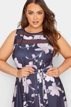 YOURS LONDON Curve Navy Blue Floral Mesh Panel Skater Dress 8 YOURS LONDON Curve Navy Blue Floral Mesh Panel Skater Dress -Outlet Stylo Wise Store 2c20acc6 a20d 4b 161273 D R1 scaled