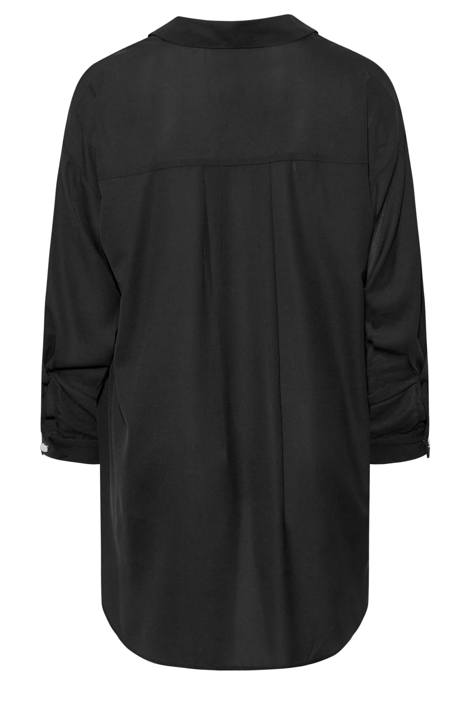 LIMITED COLLECTION Curve Black Utility Pocket Shirt 6 LIMITED COLLECTION Curve Black Utility Pocket Shirt - Image 6