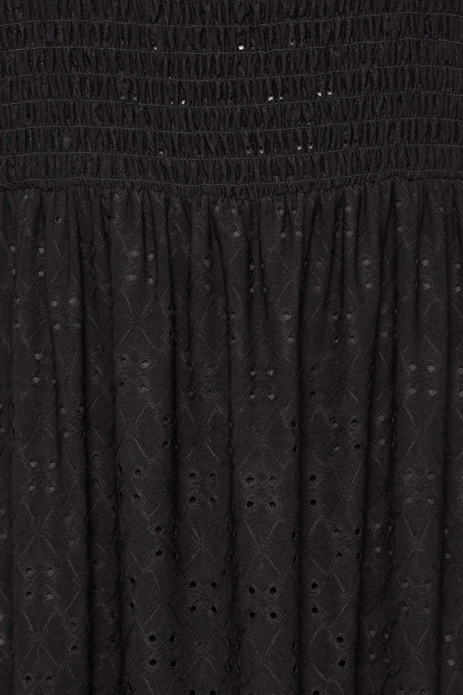 YOURS Curve Black Shirred Midaxi Dress 4 YOURS Curve Black Shirred Midaxi Dress - Image 4