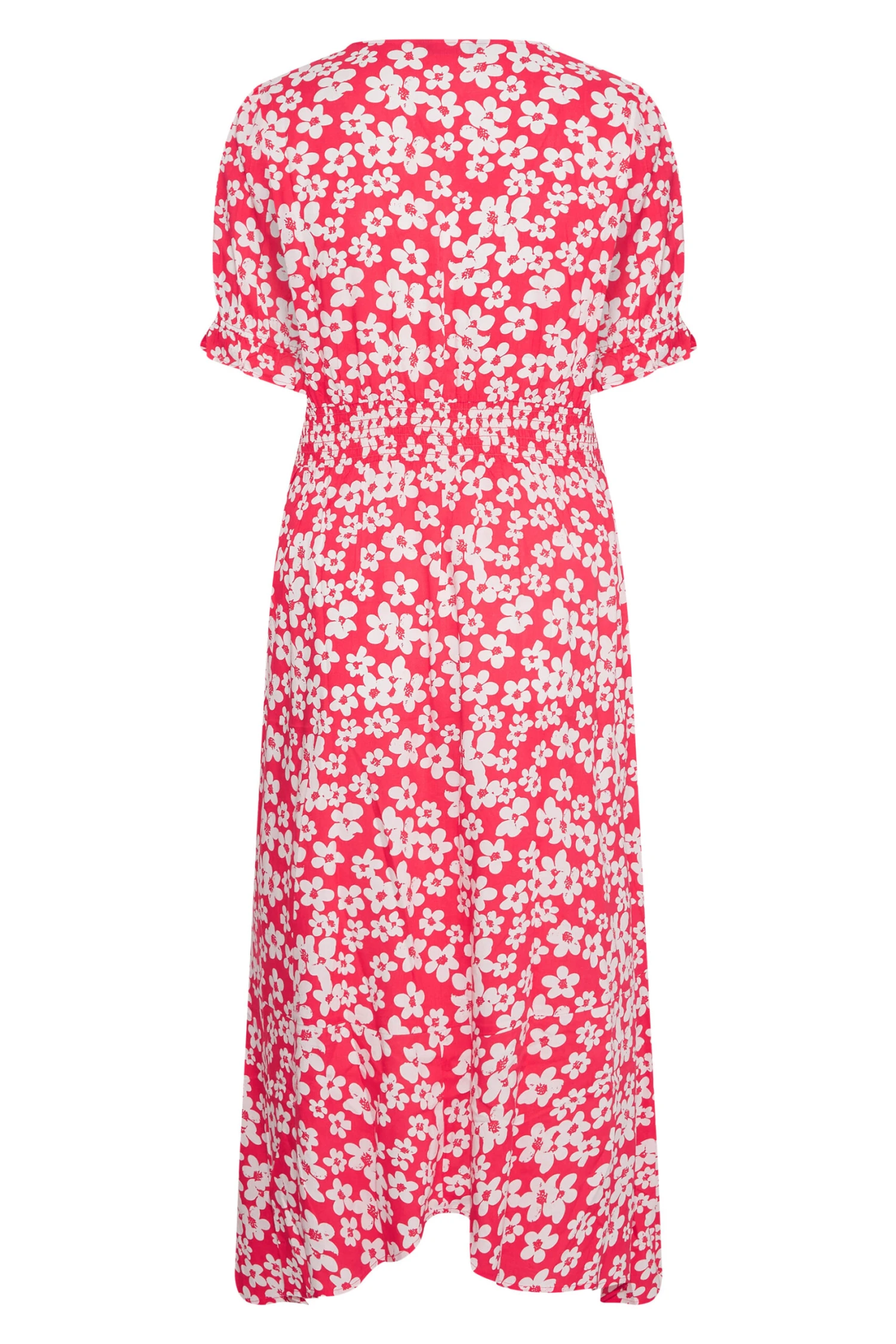 LIMITED COLLECTION Curve Red Floral Hanky Hem Dress 6 LIMITED COLLECTION Curve Red Floral Hanky Hem Dress - Image 6