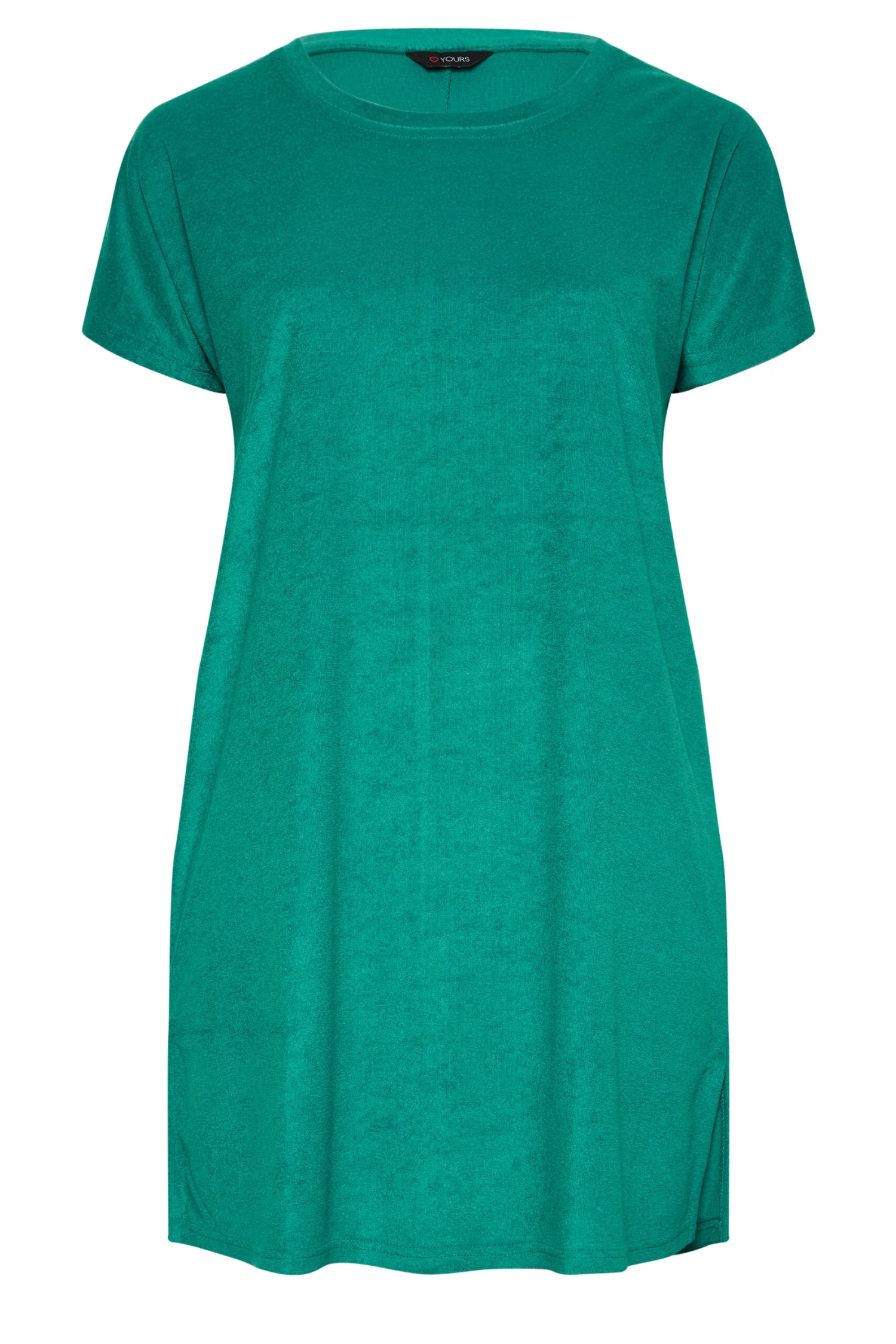 YOURS Curve Turquoise Green Towelling T-Shirt Dress 5 YOURS Curve Turquoise Green Towelling T-Shirt Dress - Image 5