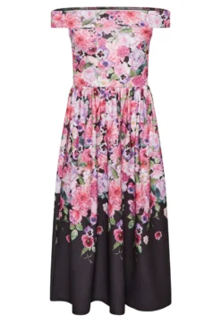 YOURS PETITE Curve Black Floral Border Bardot Dress 10 YOURS PETITE Curve Black Floral Border Bardot Dress -Outlet Stylo Wise Store 2fc8bbe7 ffdb 49 174573 Y scaled