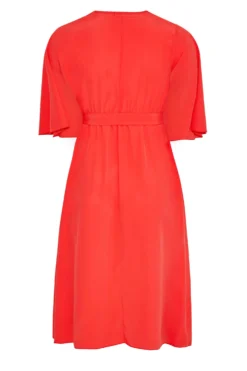 YOURS LONDON Curve Bright Red Midi Wrap Dress -Outlet Stylo Wise Store 30513e86 08ac 4a 161738 Y scaled