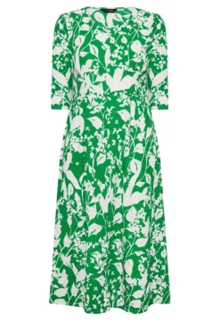 YOURS Curve Green Floral Split Front Dress -Outlet Stylo Wise Store 3144768d efd1 43 301904 X scaled