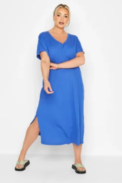 LIMITED COLLECTION Curve Blue Side Split Midaxi T-Shirt Dress 11 LIMITED COLLECTION Curve Blue Side Split Midaxi T-Shirt Dress -Outlet Stylo Wise Store 3286f3c9 854f 4e 214433 A scaled