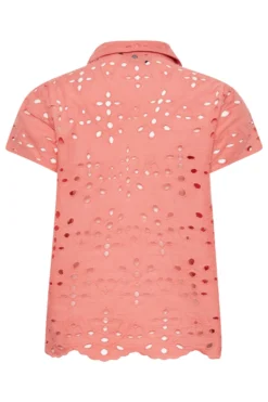YOURS PETITE Curve Coral Pink Broderie Anglaise Short Sleeve Shirt 11 YOURS PETITE Curve Coral Pink Broderie Anglaise Short Sleeve Shirt -Outlet Stylo Wise Store 34152060 90db 4f 174511 Y scaled