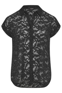 YOURS Curve Black Textured Floral Print Shirt 10 YOURS Curve Black Textured Floral Print Shirt -Outlet Stylo Wise Store 34a11d55 f462 48 173861 X scaled
