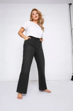 YOURS Curve Black Wide Leg Jeans -Outlet Stylo Wise Store 352e1c14 a4d9 47 142852 A scaled