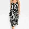 YOURS Curve Black Animal Print Beach Dress