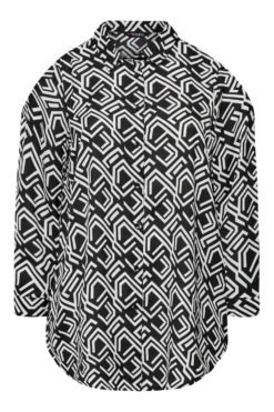 YOURS Curve Black Geometric Print Cold Shoulder Shirt 10 YOURS Curve Black Geometric Print Cold Shoulder Shirt -Outlet Stylo Wise Store 35d6dc74 6247 43 131691 X scaled