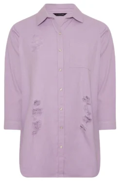 YOURS Curve Lilac Purple Distressed Denim Shirt 10 YOURS Curve Lilac Purple Distressed Denim Shirt -Outlet Stylo Wise Store 361ff491 ef4c 4d 131432 F scaled