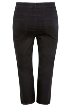YOURS Curve Black Stretch Wide Leg Cropped Jeans 10 YOURS Curve Black Stretch Wide Leg Cropped Jeans -Outlet Stylo Wise Store 3739961f db8f 42 142918 BK scaled