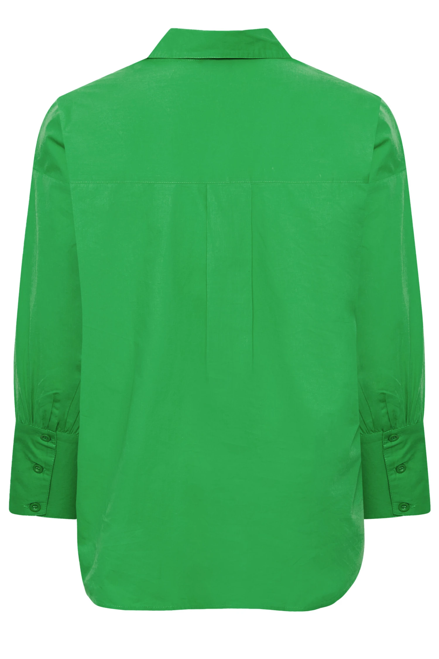 YOURS Curve Green Oversized Poplin Shirt 6 YOURS Curve Green Oversized Poplin Shirt - Image 6