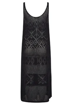 YOURS Curve Black Crochet Midaxi Dress -Outlet Stylo Wise Store 378896da 2655 41 192857 YR scaled
