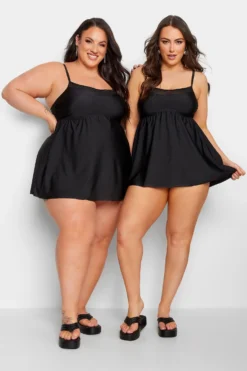 YOURS Curve Black Mesh Panel Tummy Control Swim Dress 11 YOURS Curve Black Mesh Panel Tummy Control Swim Dress -Outlet Stylo Wise Store 37d1ac87 aaa5 4e 150210 E scaled