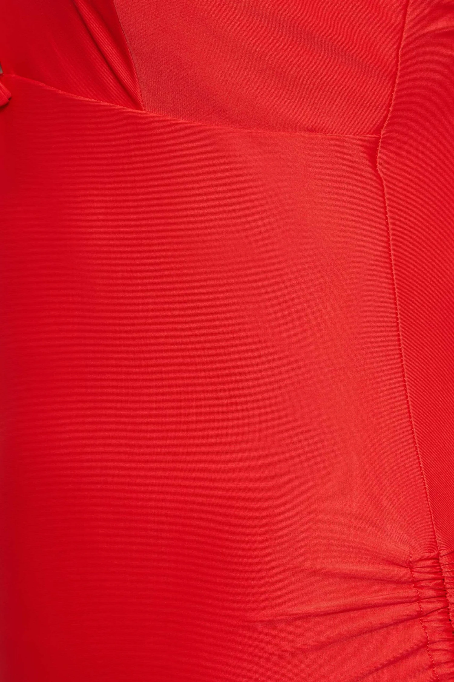 YOURS Curve Red Drawstring Detail Swimsuit 4 YOURS Curve Red Drawstring Detail Swimsuit - Image 4