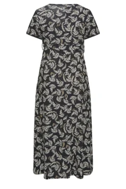 YOURS Curve Black Leaf Print Maxi Wrap Dress 11 YOURS Curve Black Leaf Print Maxi Wrap Dress -Outlet Stylo Wise Store 3914ba4f ac62 4d 302073 Y scaled