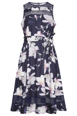 YOURS LONDON Curve Navy Blue Floral Mesh Panel Skater Dress 10 YOURS LONDON Curve Navy Blue Floral Mesh Panel Skater Dress -Outlet Stylo Wise Store 398bec80 76ce 4e 161273 F R scaled