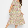 LIMITED COLLECTION Curve Mint Green Floral Midaxi Dress