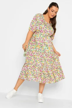 LIMITED COLLECTION Curve Mint Green Floral Midaxi Dress